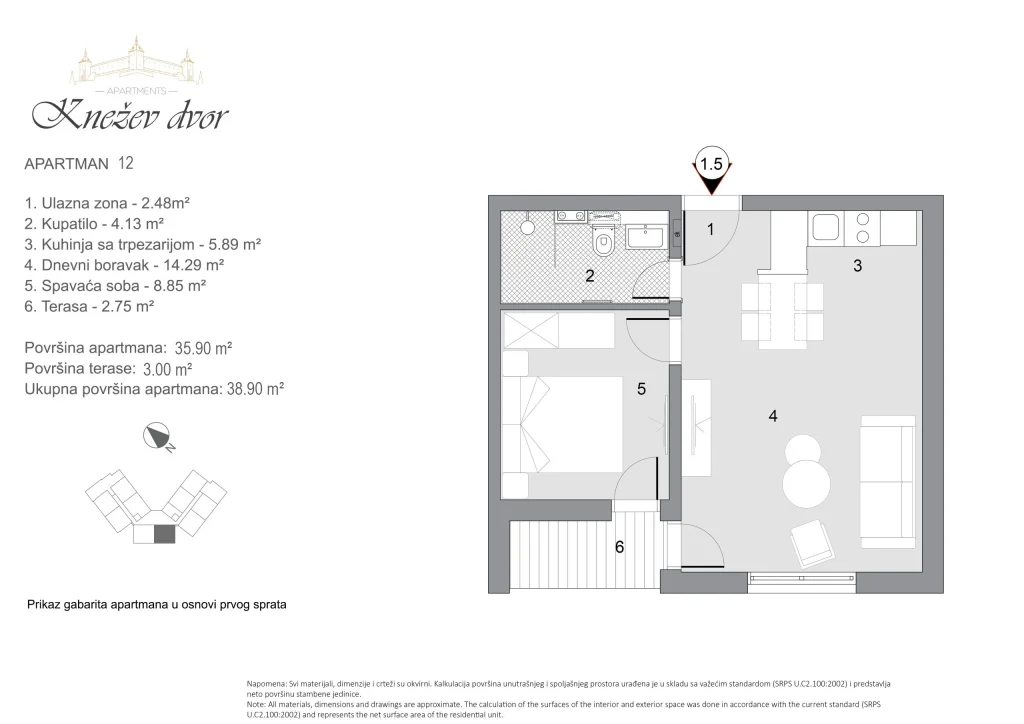 Nacrt apartmana 12