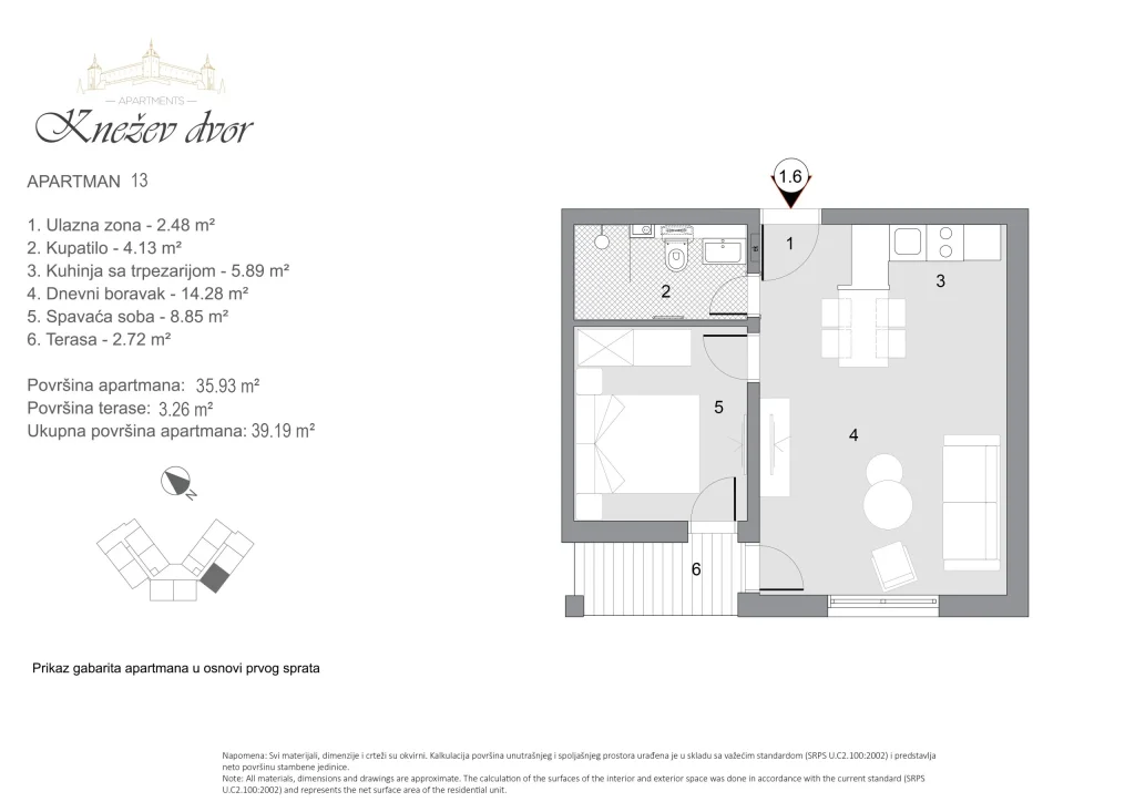 Nacrt apartmana 13