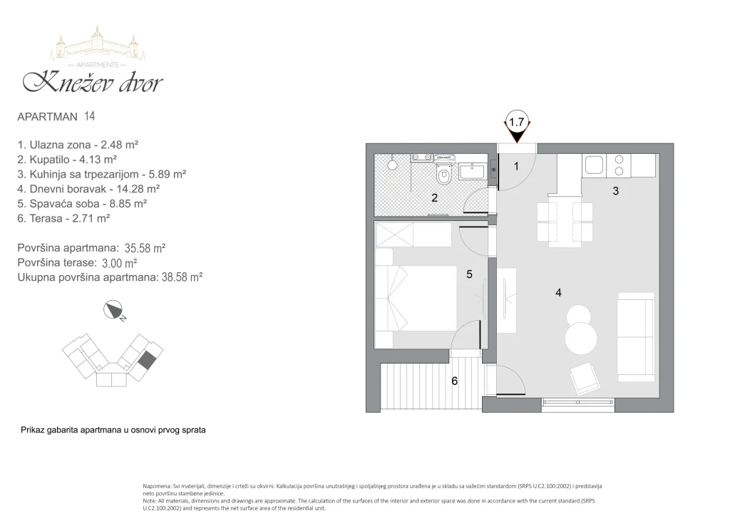 Nacrt apartmana 14