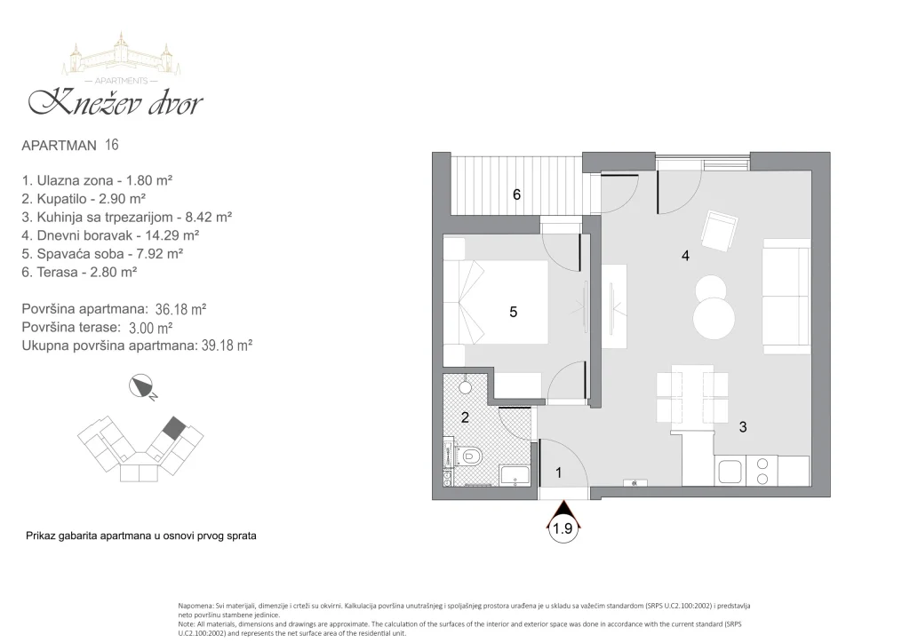 Nacrt apartmana 16
