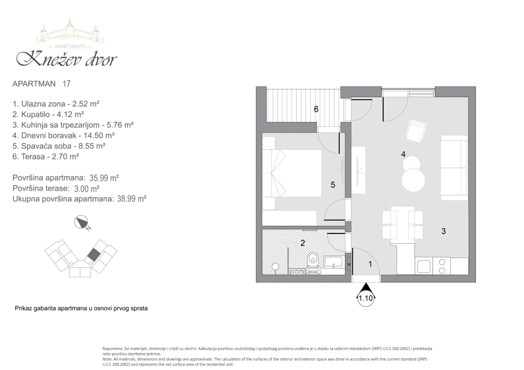 Nacrt apartmana 17