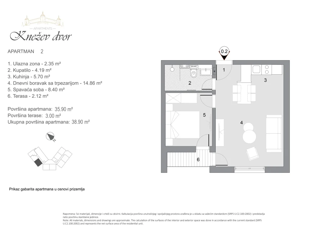 Nacrt apartmana 2
