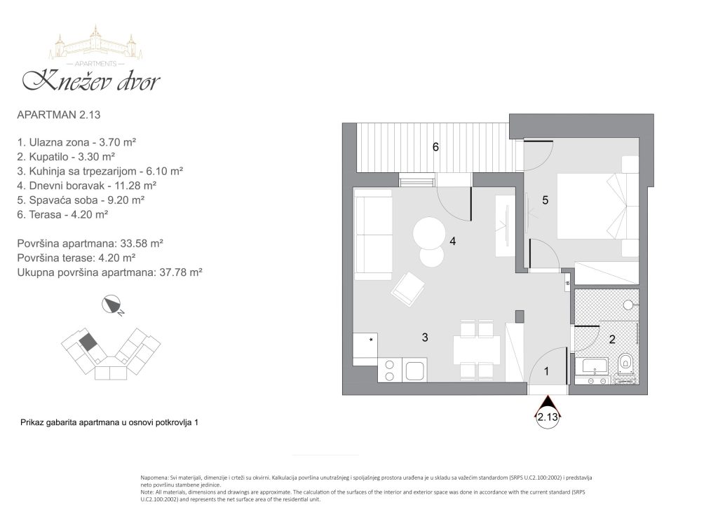 Nacrt apartmana 2.13