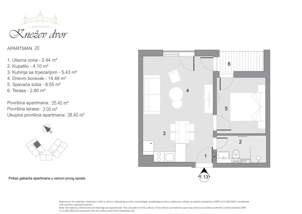 Nacrt apartmana 20