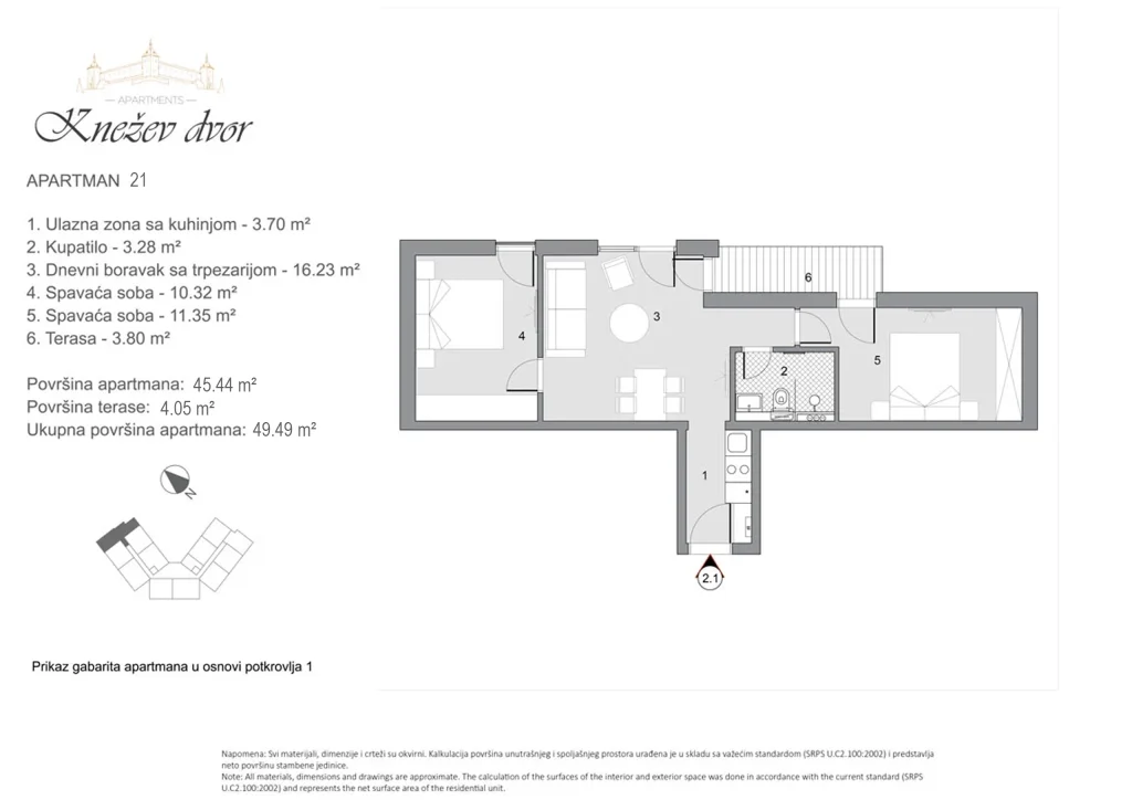 Nacrt apartmana 21