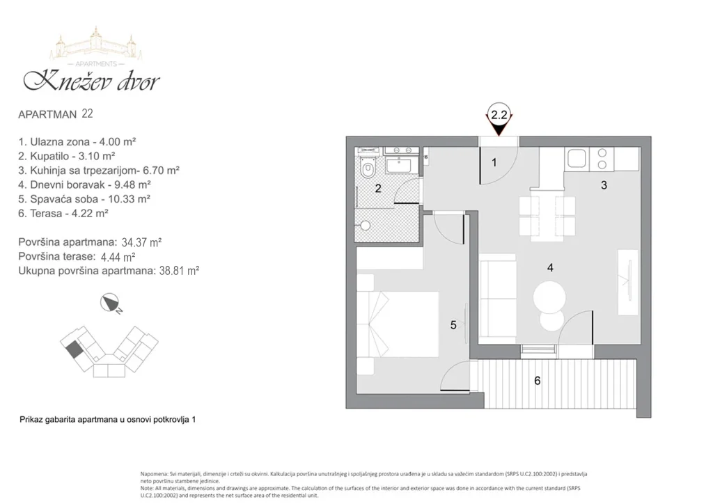 Nacrt apartmana 22