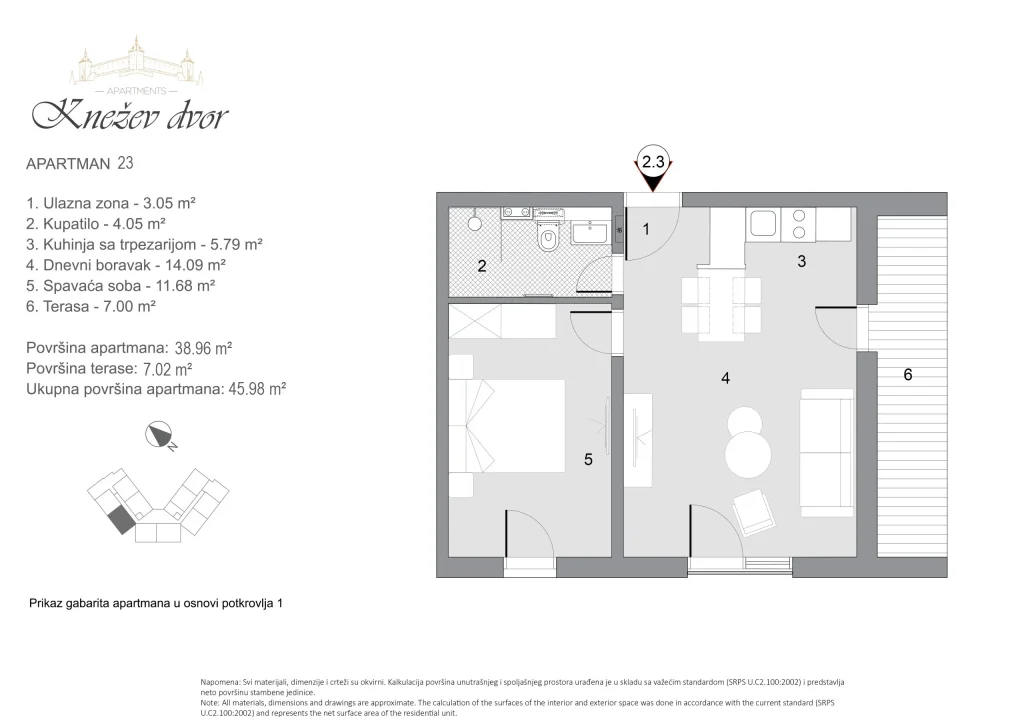 Nacrt apartmana 23