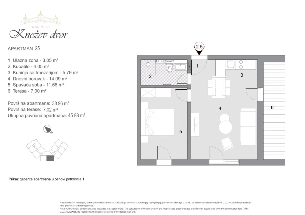 Nacrt apartmana 25