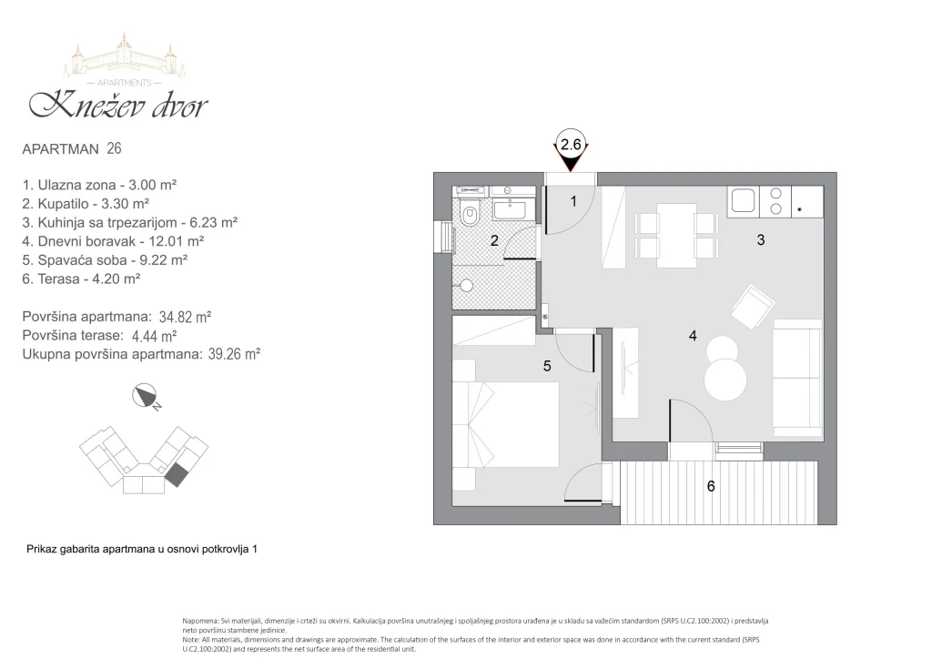 Nacrt apartmana 26