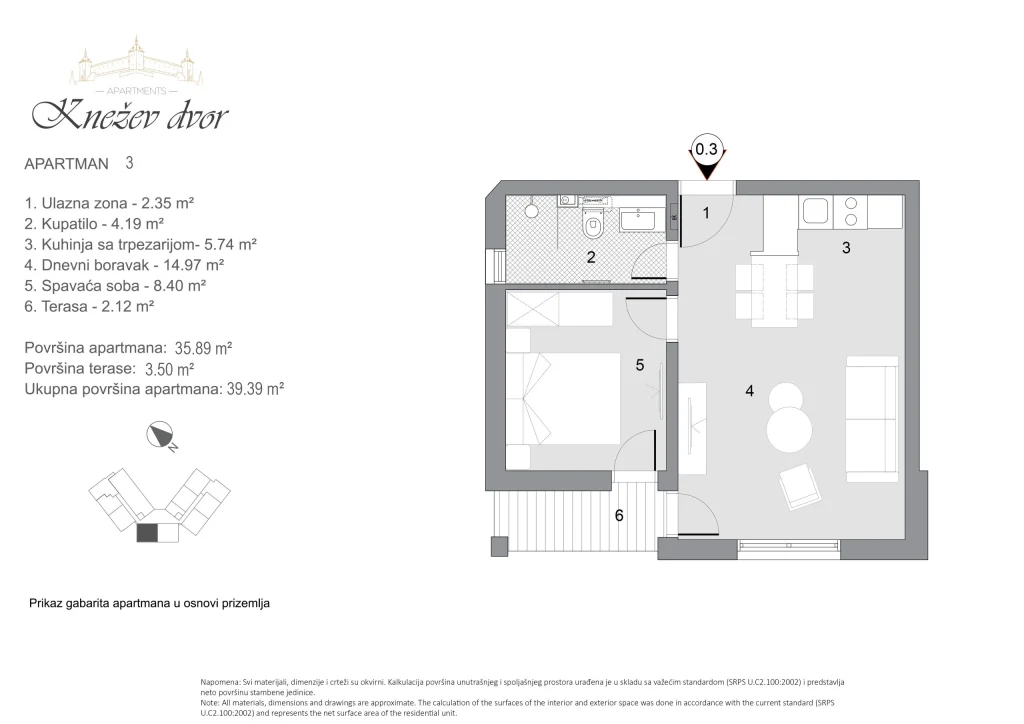 Nacrt apartmana 3