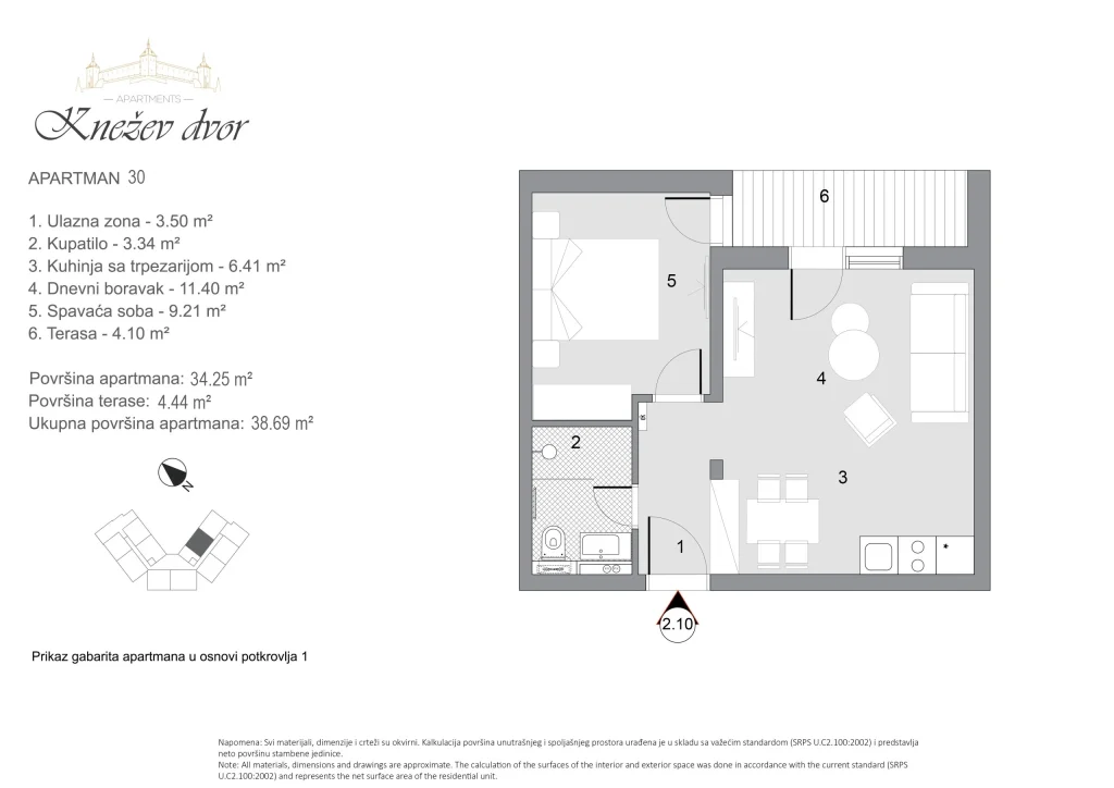 Nacrt apartmana 30
