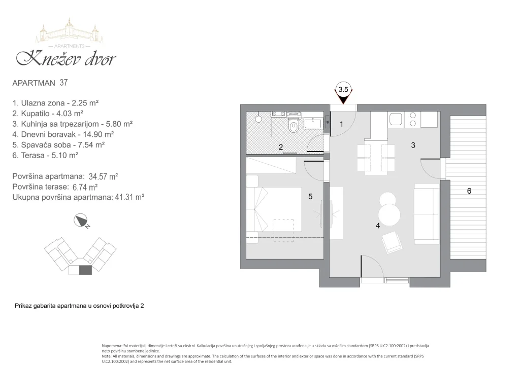 Nacrt apartmana 37