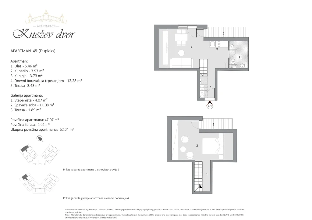 Nacrt apartmana 45