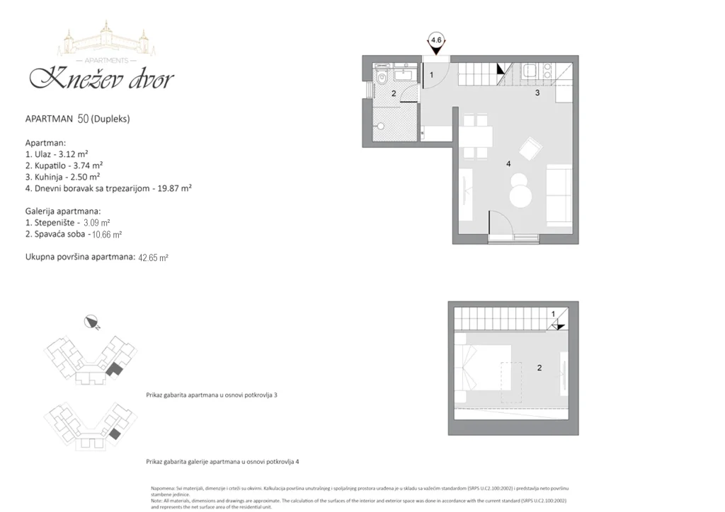 Nacrt apartmana 50