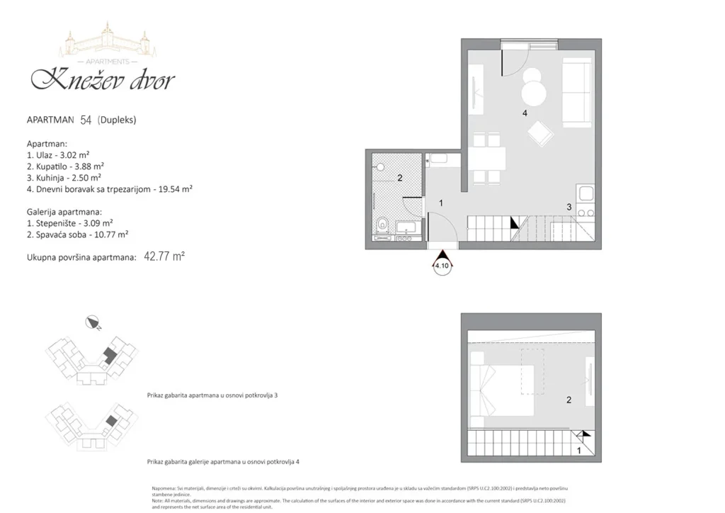 Nacrt apartmana 54