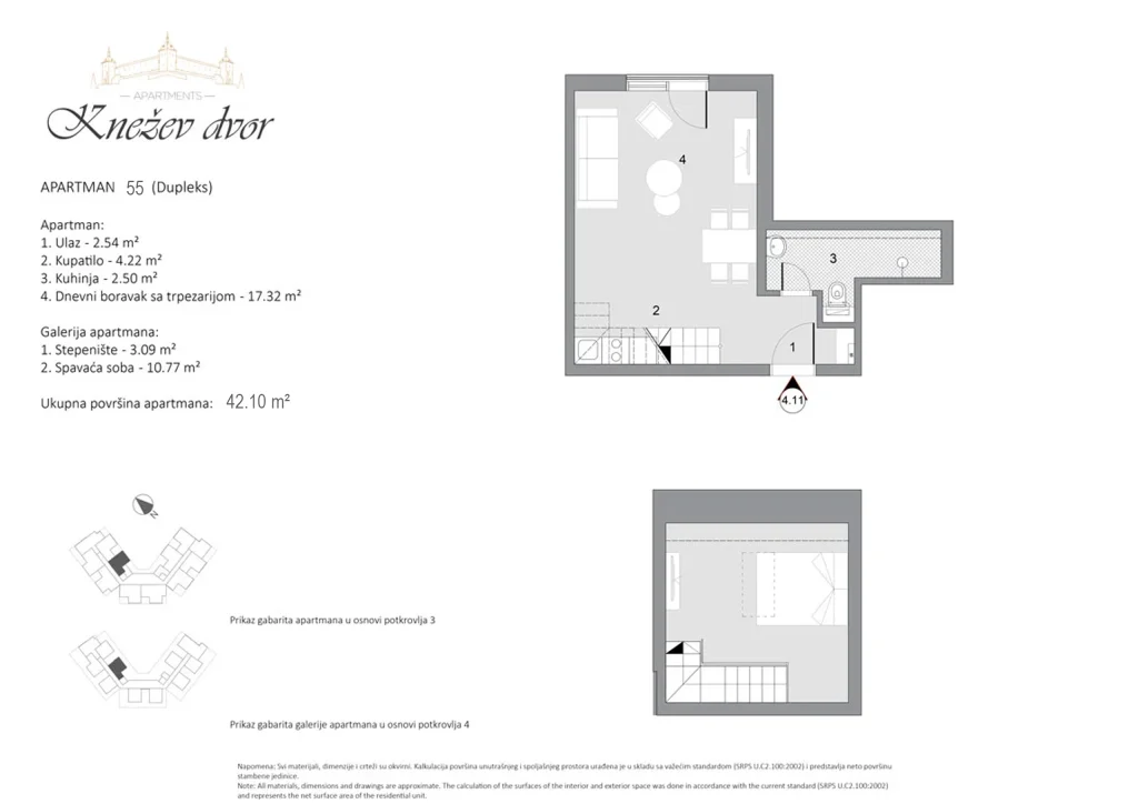 Nacrt apartmana 55