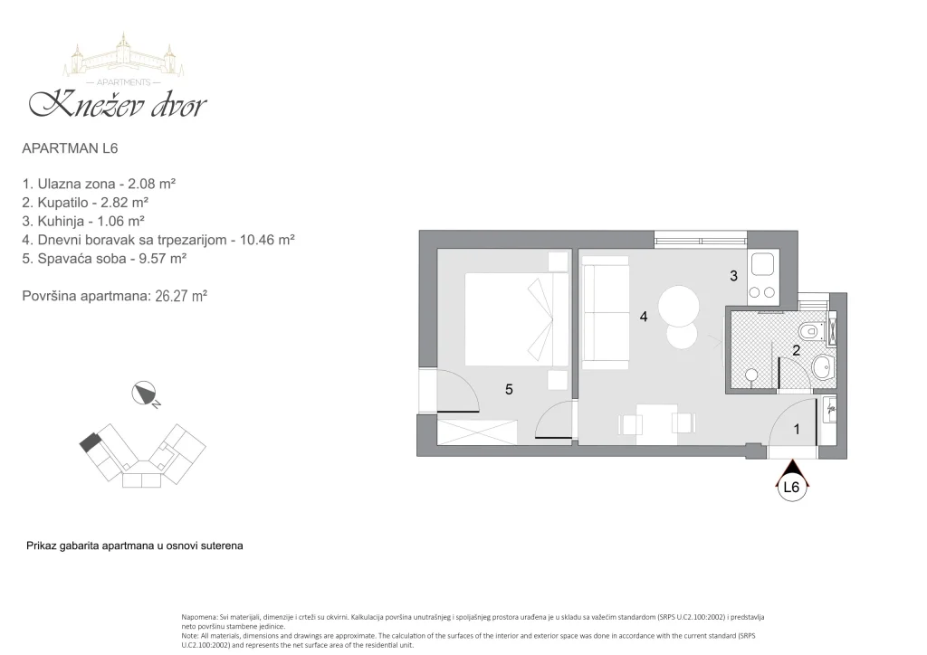 Nacrt apartmana L6