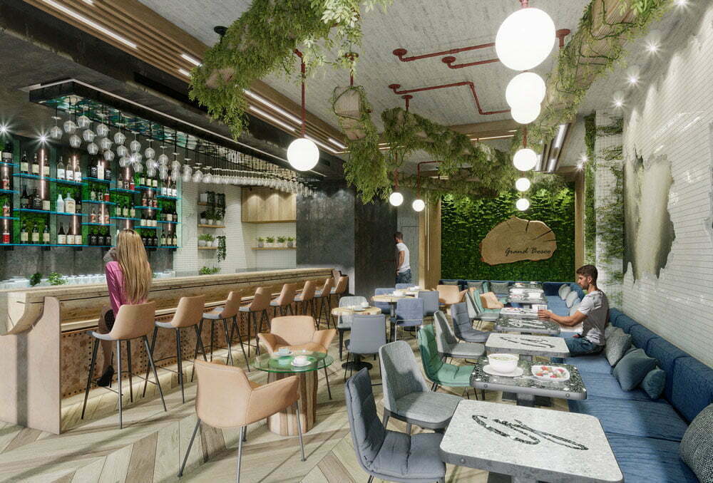 Kafe-restoran u kompleksu